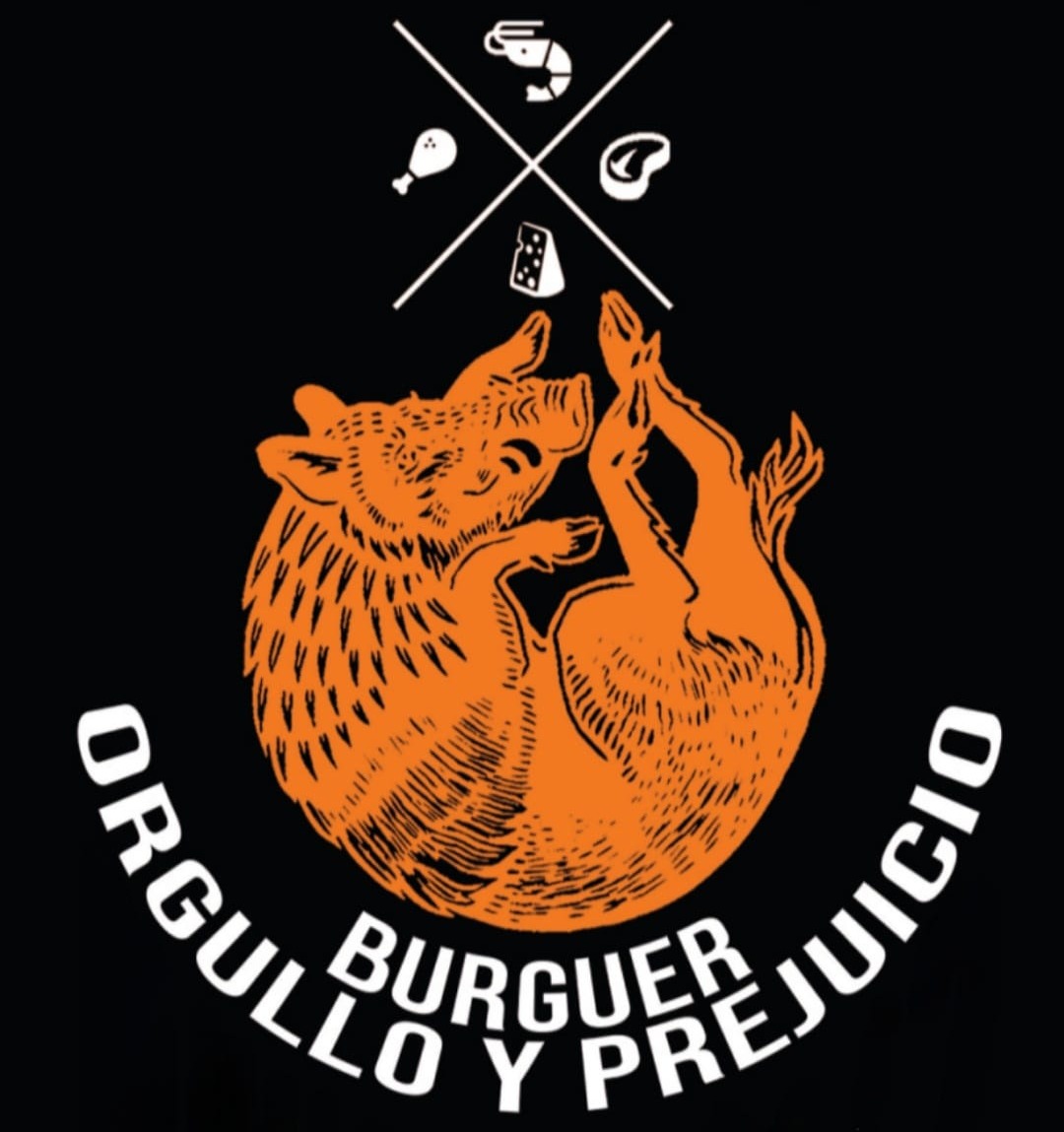 Burguer Orgullo y Prejuicio: armadillo naranja con pollo, camarón, res y queso